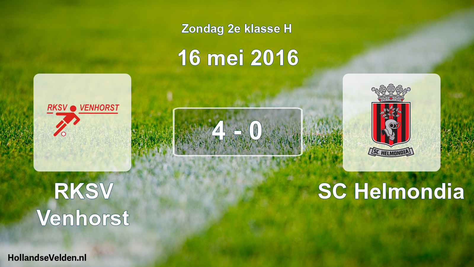 Total number of matches played: RKSV Venhorst - SC Helmondia 4 - 0 (16 May 2016)