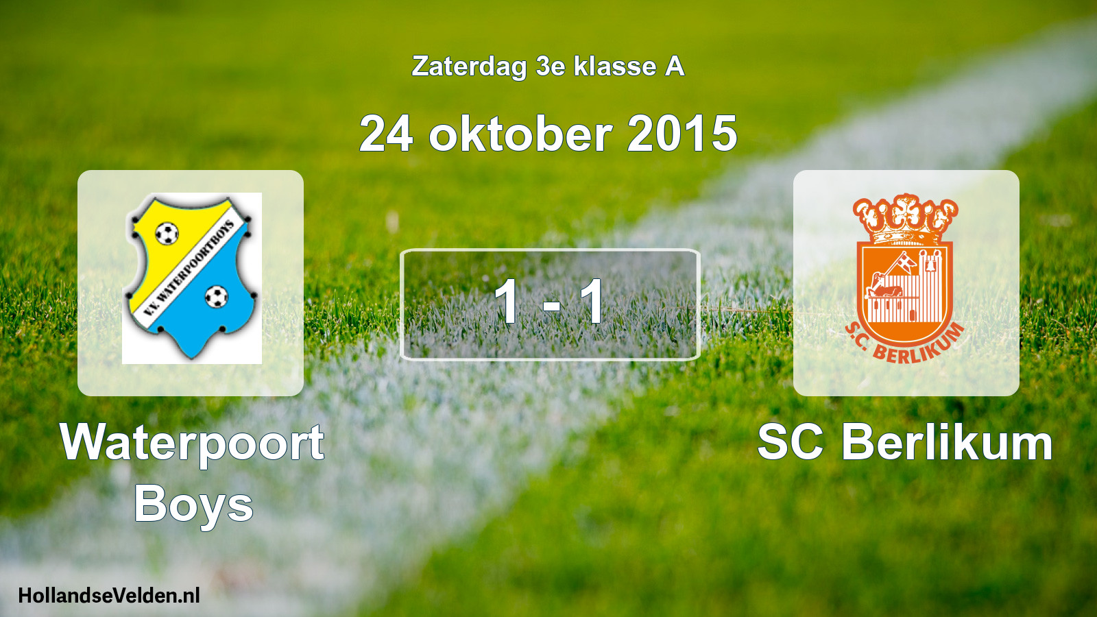Total number of matches played: Waterpoort Boys - SC Berlikum 1 - 1 (24 October 2015)