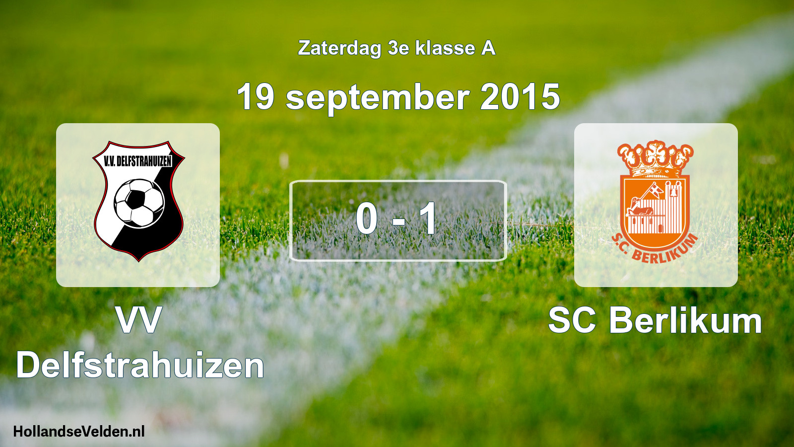 Total number of matches played: VV Delfstrahuizen - SC Berlikum 0 - 1 (19 September 2015)