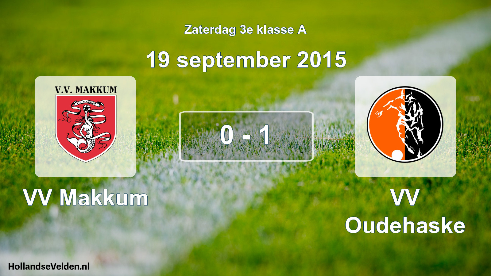 Total number of matches played: VV Makkum - VV Oudehaske 0 - 1 (19 September 2015)