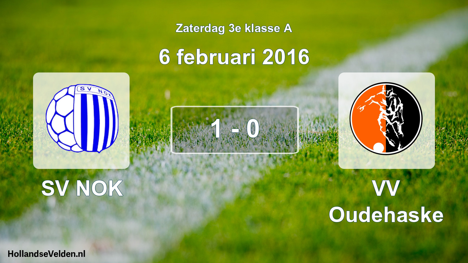 Total number of matches played: SV NOK - VV Oudehaske 1 - 0 (6 February 2016)