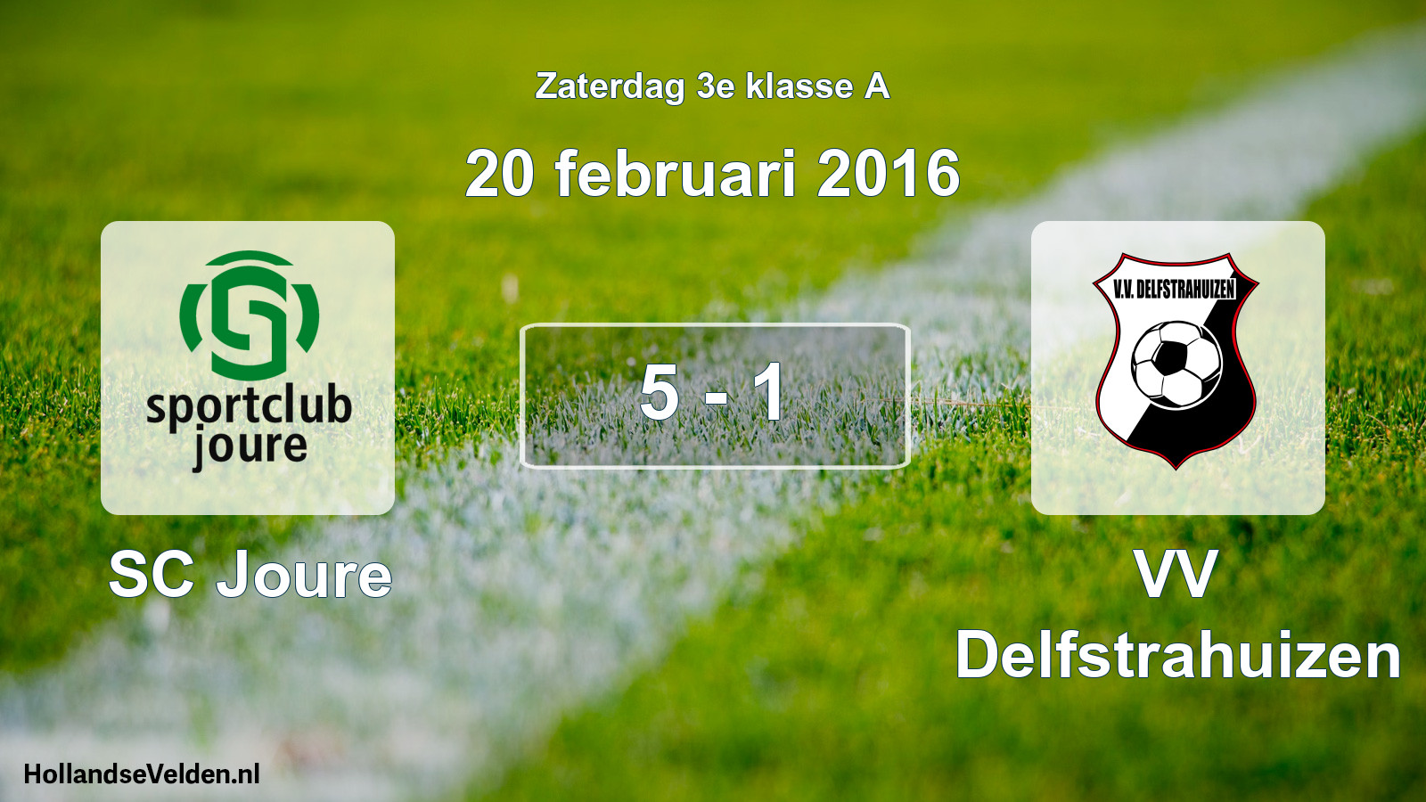 Total number of matches played: SC Joure - VV Delfstrahuizen 5 - 1 (20 February 2016)