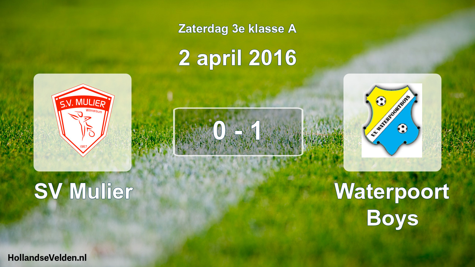 Total number of matches played: SV Mulier - Waterpoort Boys 0 - 1 (2 April 2016)