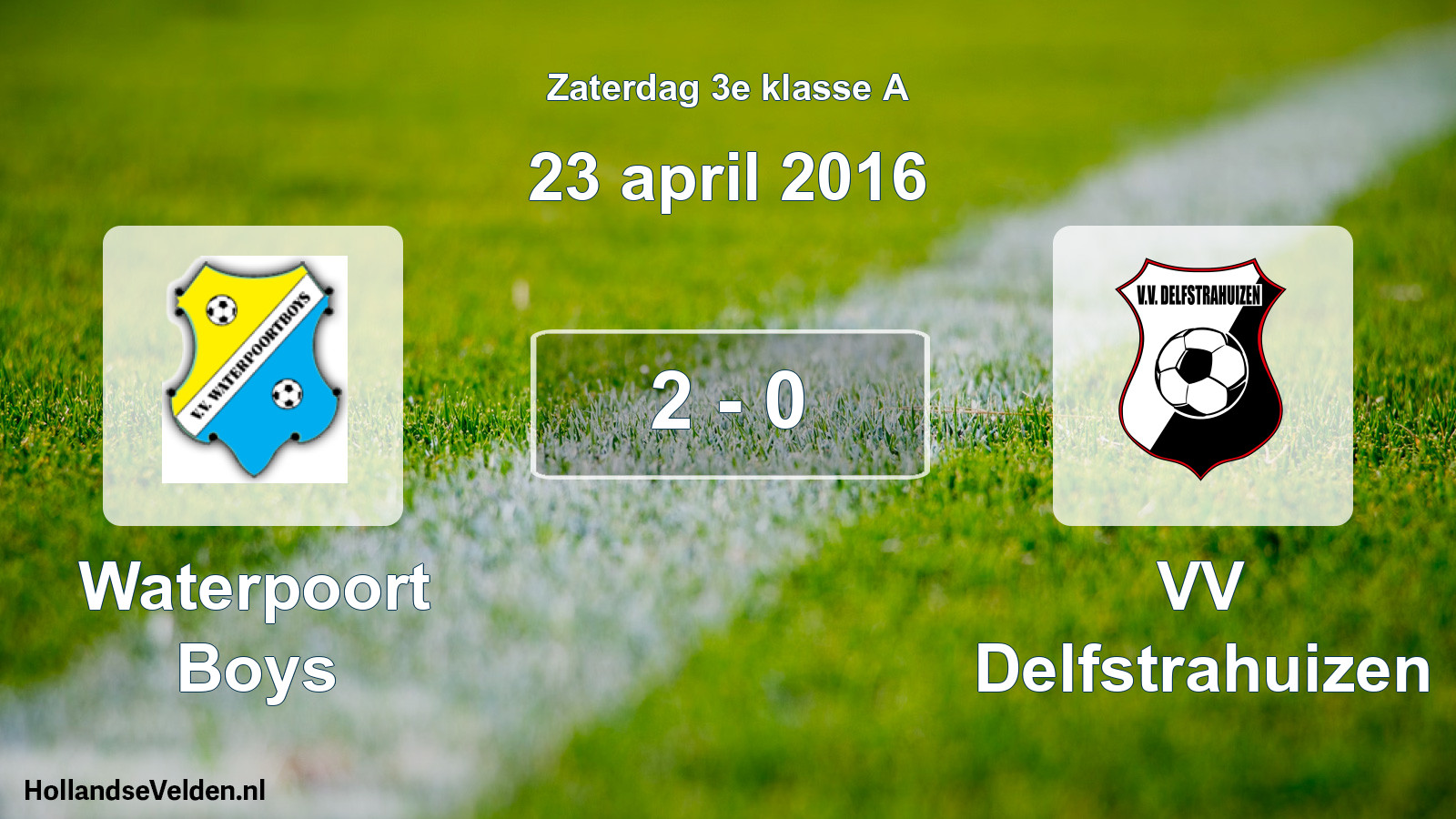 Total number of matches played: Waterpoort Boys - VV Delfstrahuizen 2 - 0 (23 April 2016)
