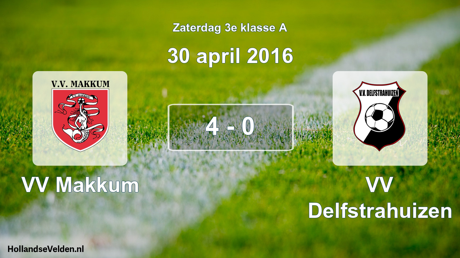 Total number of matches played: VV Makkum - VV Delfstrahuizen 4 - 0 (30 April 2016)