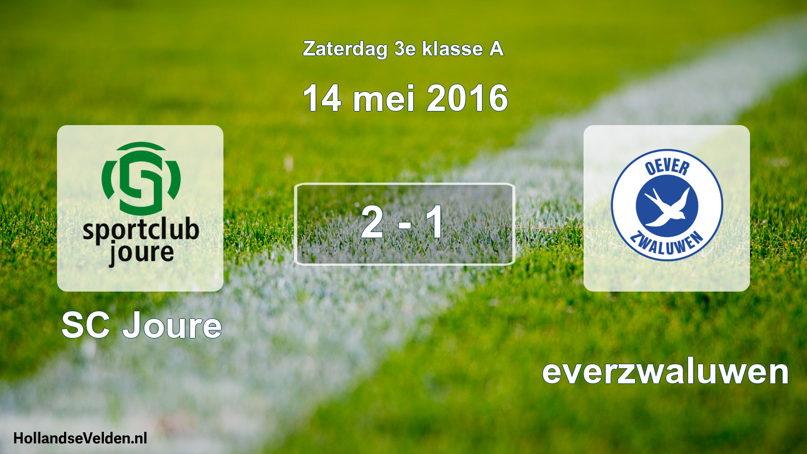 Total number of matches played: SC Joure - Oeverzwaluwen 2 - 1 (14 May 2016)