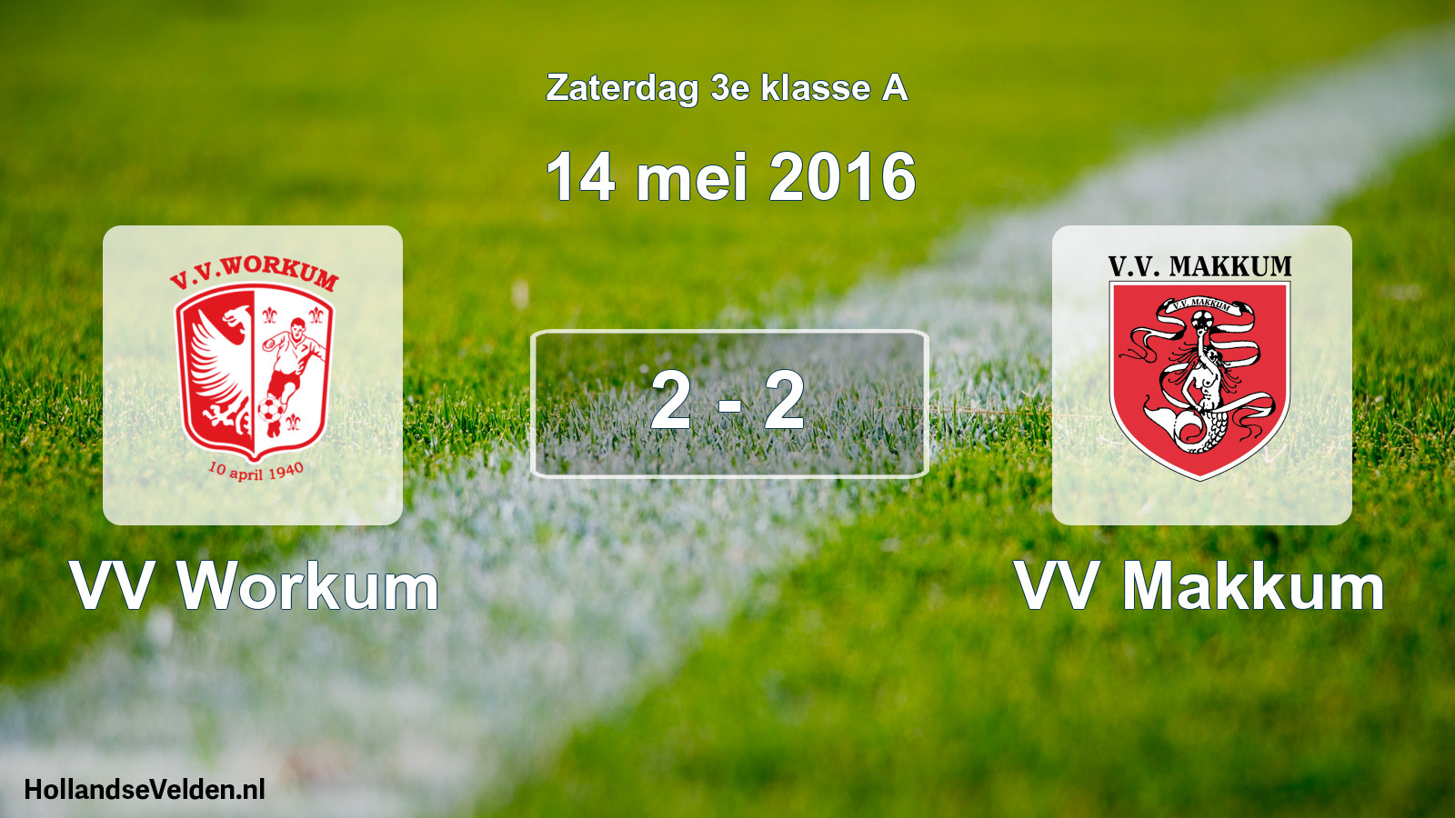 Total number of matches played: VV Workum - VV Makkum 2 - 2 (14 May 2016)