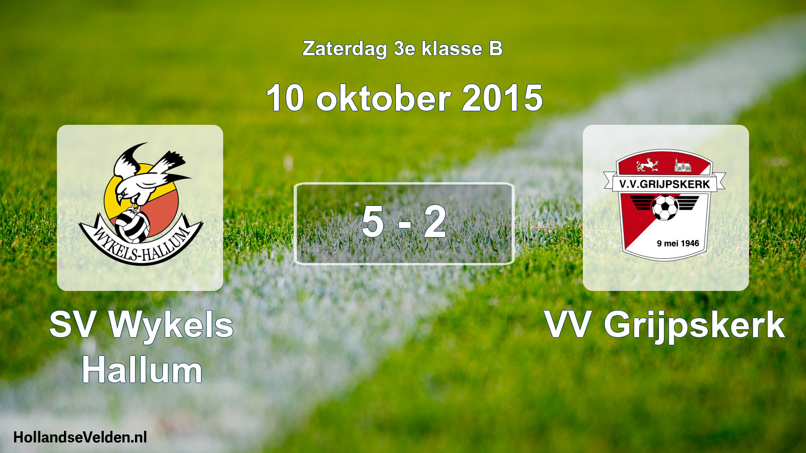 Total number of matches played: SV Wykels Hallum - VV Grijpskerk 5 - 2 (10 October 2015)