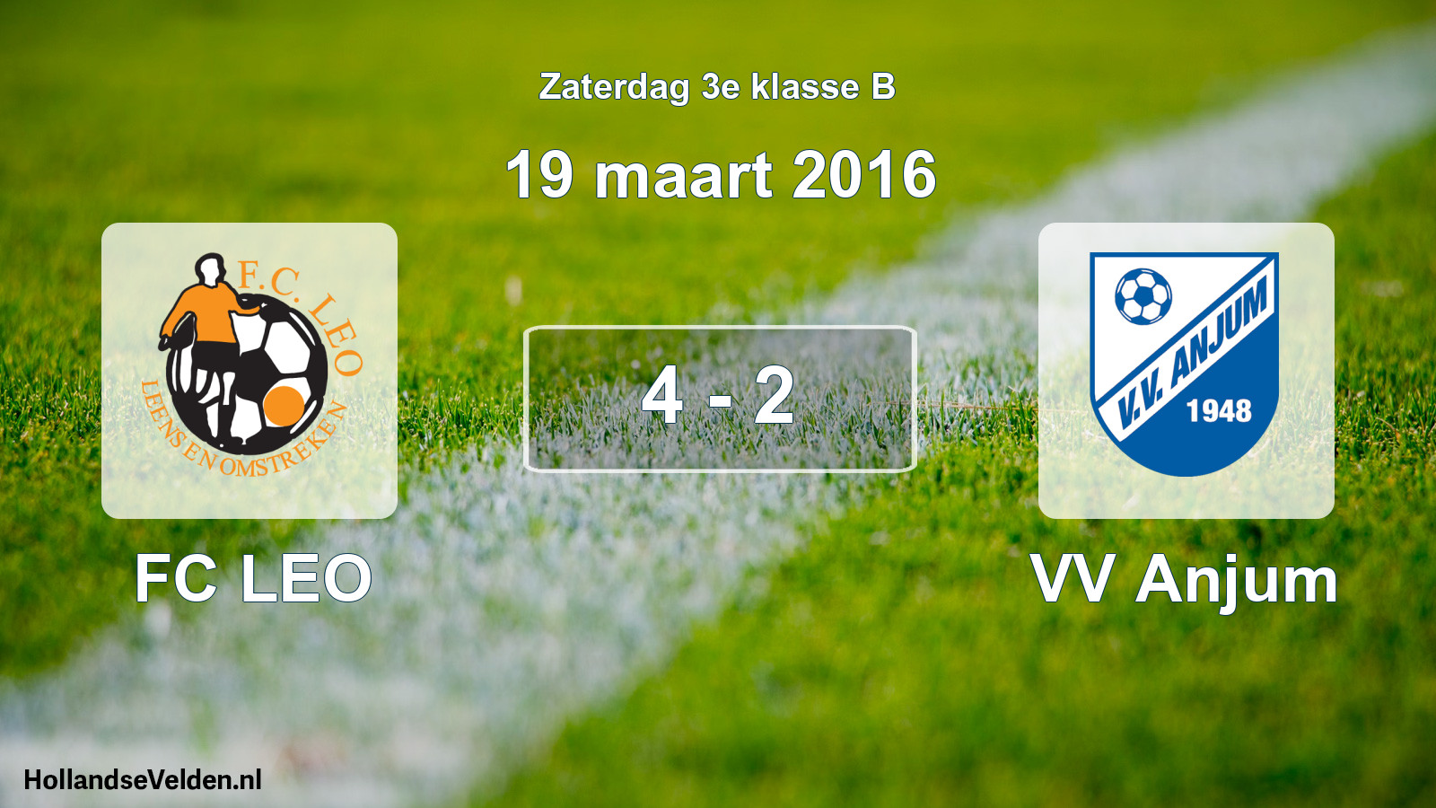Total number of matches played: FC LEO - VV Anjum 4 - 2 (19 March 2016)