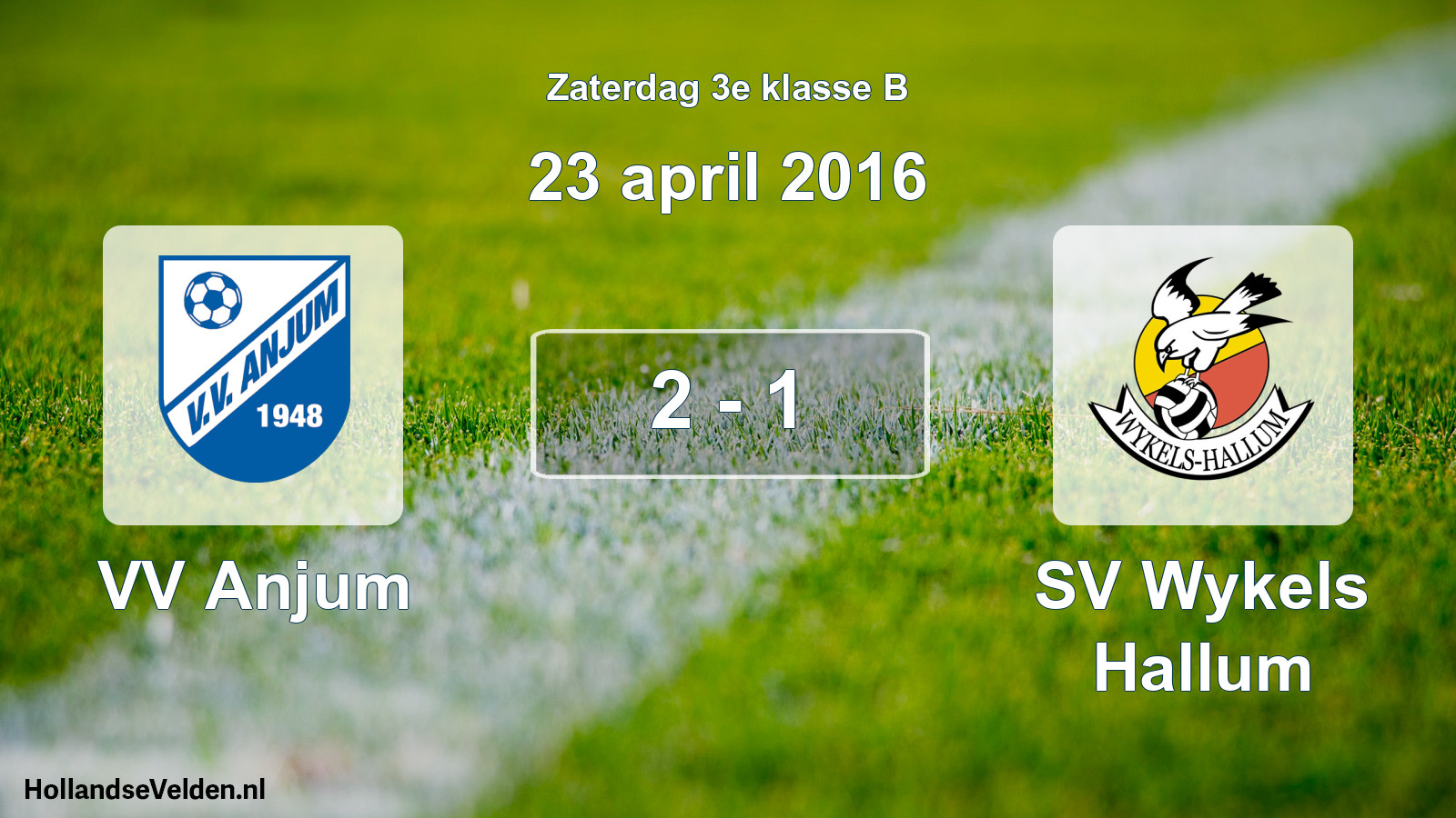 Total number of matches played: VV Anjum - SV Wykels Hallum 2 - 1 (23 April 2016)