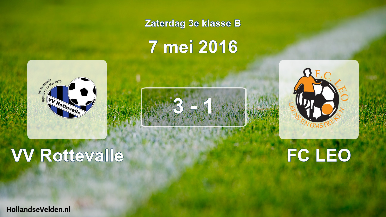 Total number of matches played: VV Rottevalle - FC LEO 3 - 1 (7 May 2016)