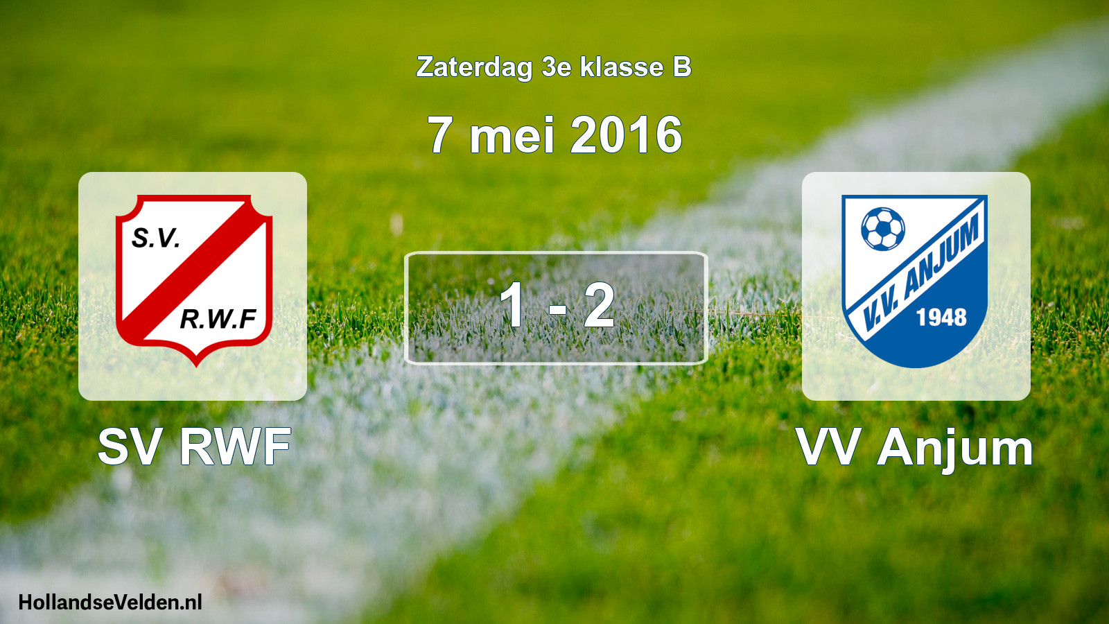 Total number of matches played: SV RWF - VV Anjum 1 - 2 (7 May 2016)