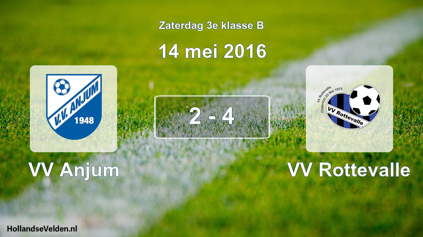 Total number of matches played: VV Anjum - VV Rottevalle 2 - 4 (14 May 2016)