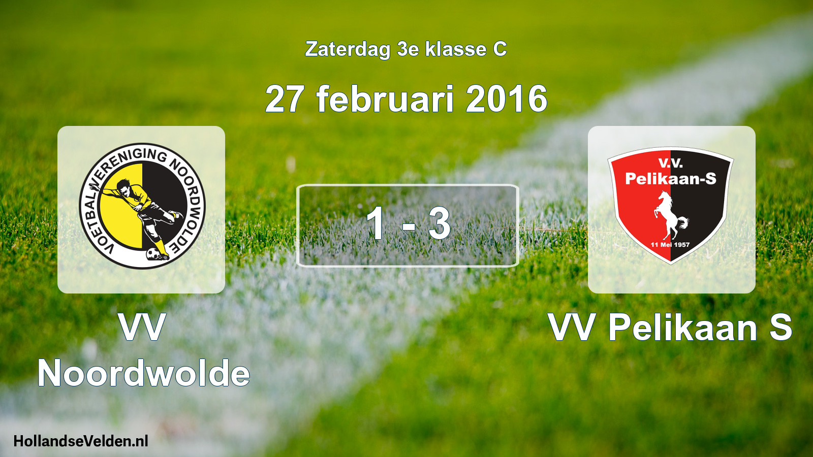 Total number of matches played: VV Noordwolde - VV Pelikaan S 1 - 3 (27 February 2016)