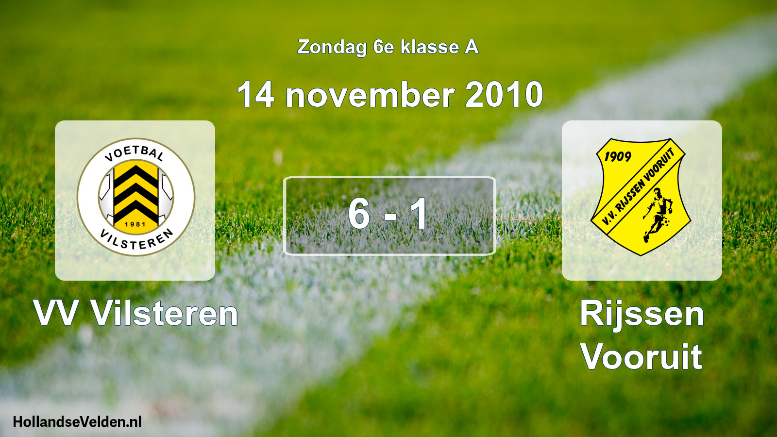 Gespeelde wedstrijd: VV Vilsteren - Rijssen Vooruit 6 - 1 (14 november 2010)