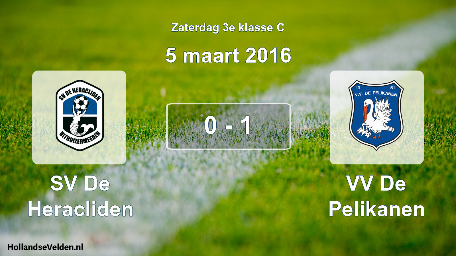 Total number of matches played: SV De Heracliden - VV De Pelikanen 0 - 1 (5 March 2016)