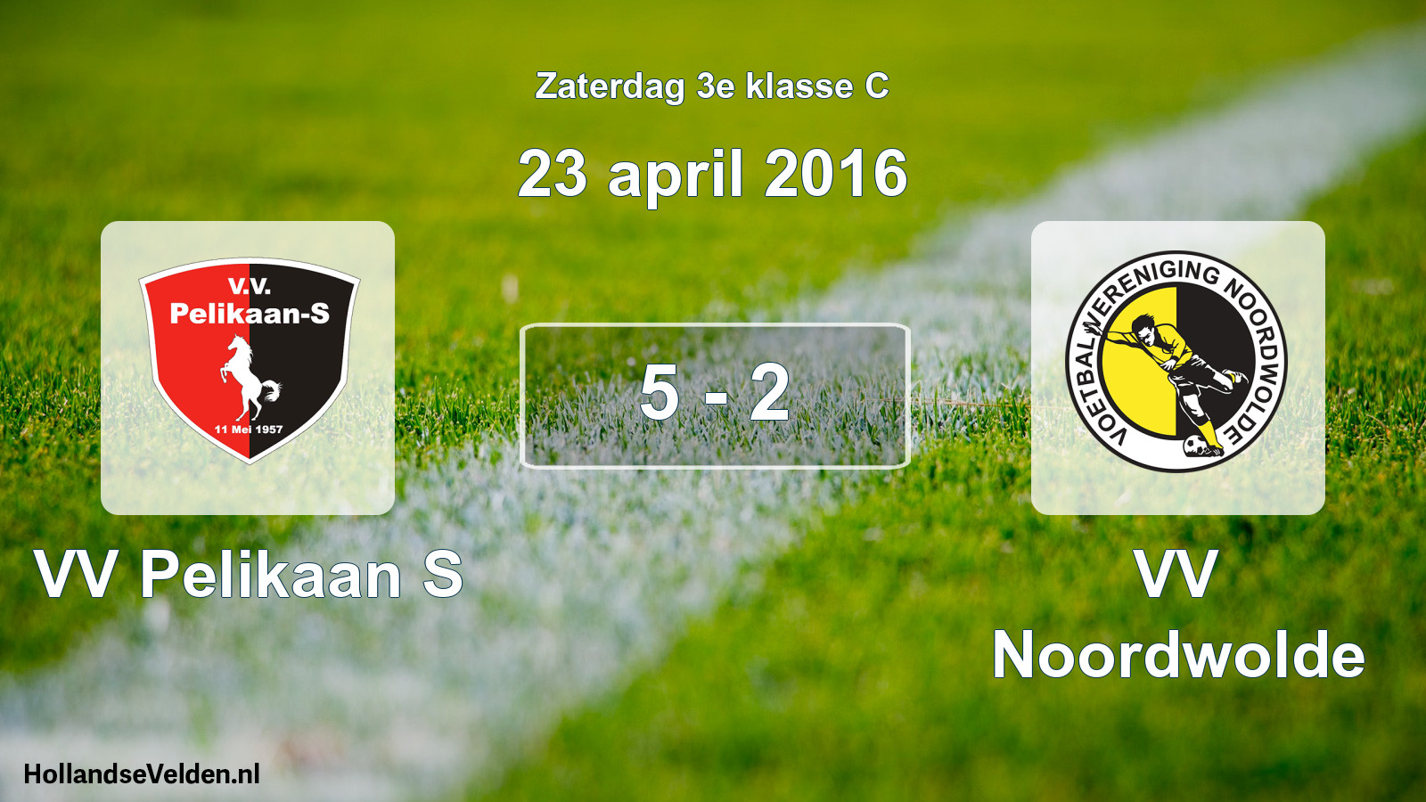 Total number of matches played: VV Pelikaan S - VV Noordwolde 5 - 2 (23 April 2016)
