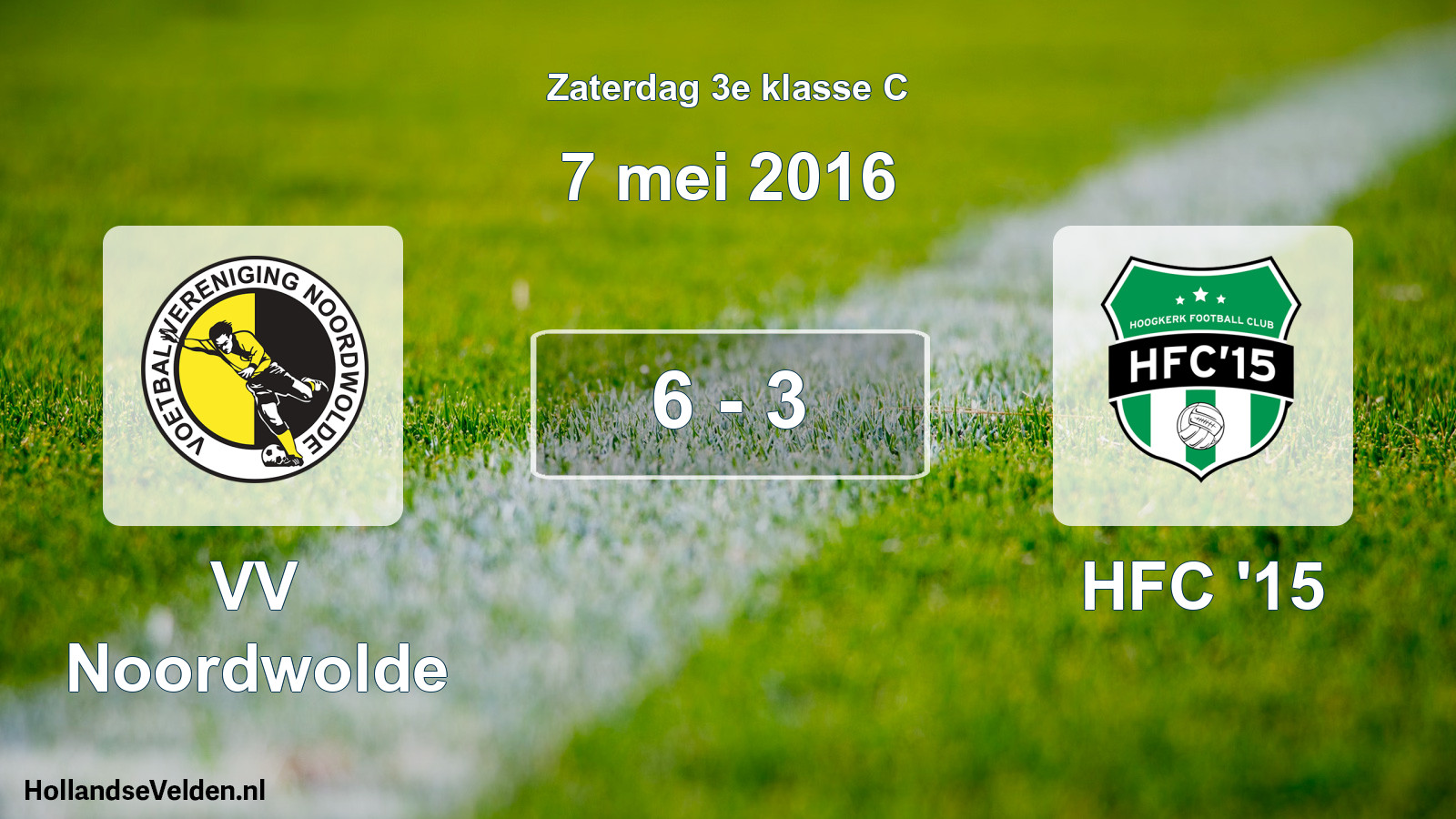 Total number of matches played: VV Noordwolde - HFC '15 6 - 3 (7 May 2016)