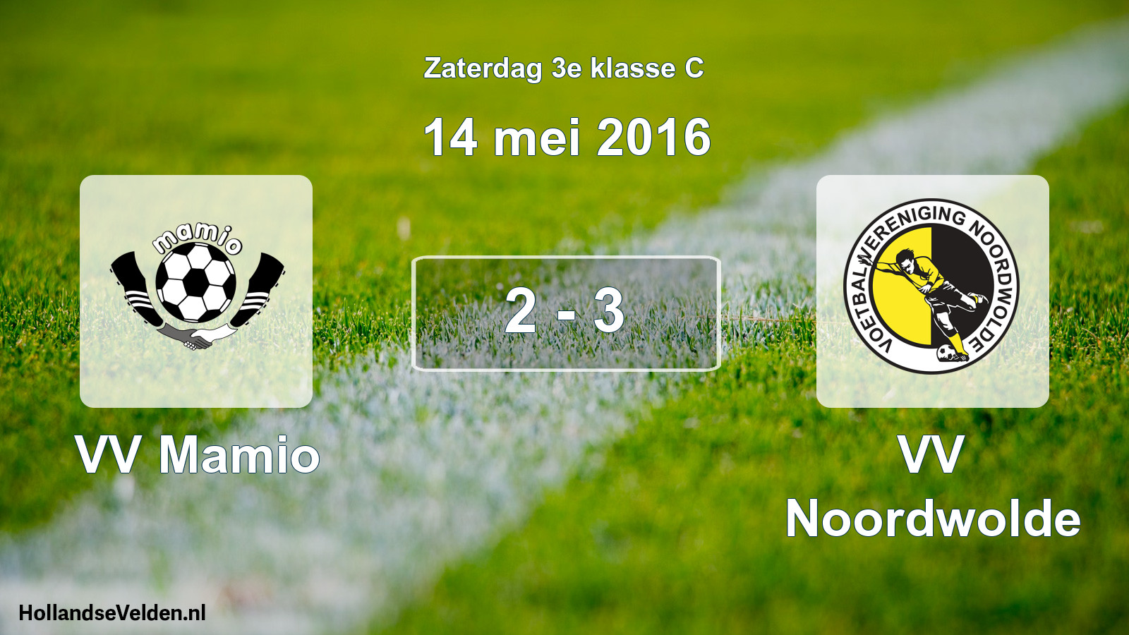Total number of matches played: VV Mamio - VV Noordwolde 2 - 3 (14 May 2016)