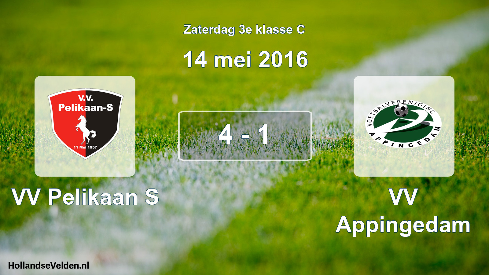 Total number of matches played: VV Pelikaan S - VV Appingedam 4 - 1 (14 May 2016)
