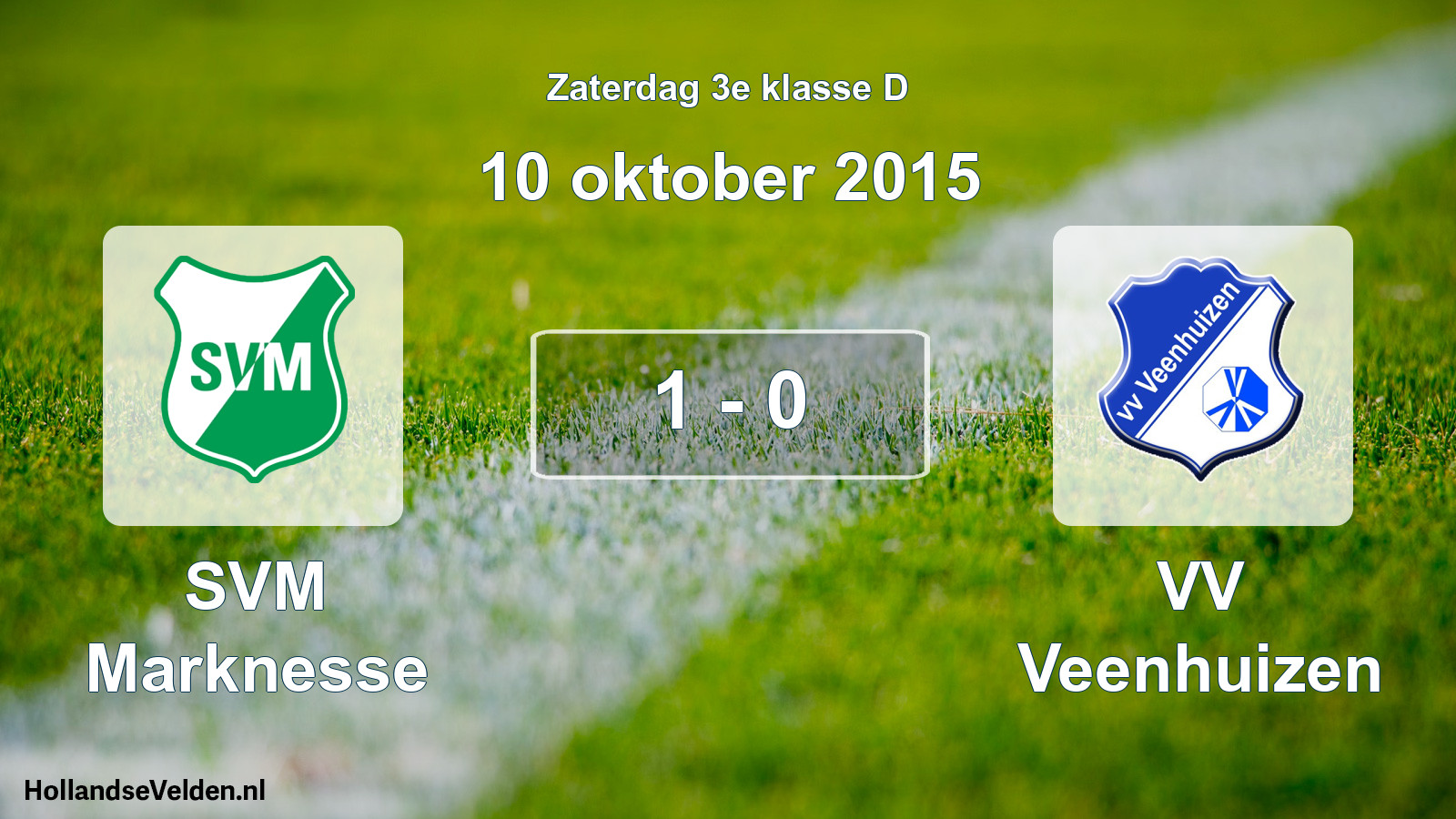 Total number of matches played: SVM Marknesse - VV Veenhuizen 1 - 0 (10 October 2015)
