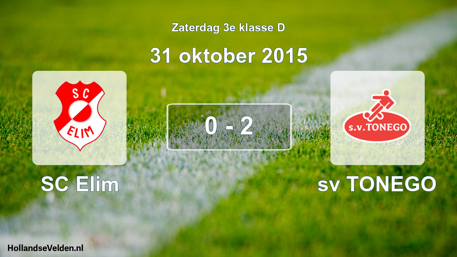Total number of matches played: SC Elim - sv TONEGO 0 - 2 (31 October 2015)