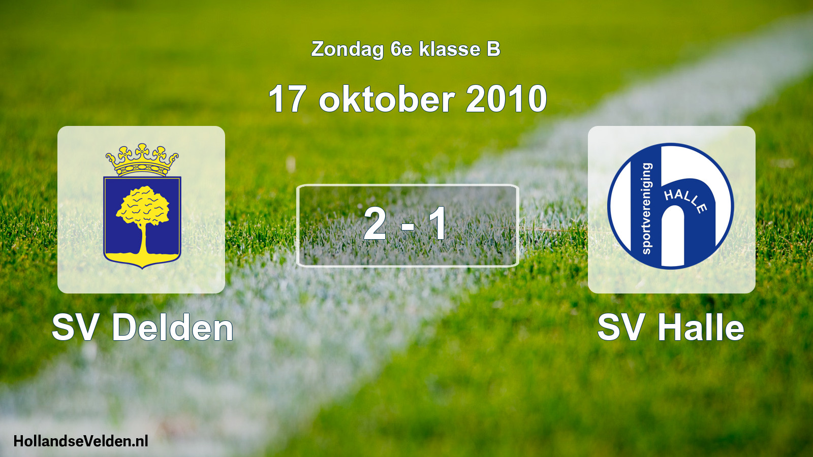 Total number of matches played: SV Delden - SV Halle 2 - 1 (17 October 2010)