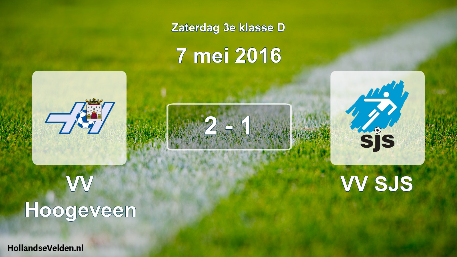 Total number of matches played: VV Hoogeveen - VV SJS 2 - 1 (7 May 2016)