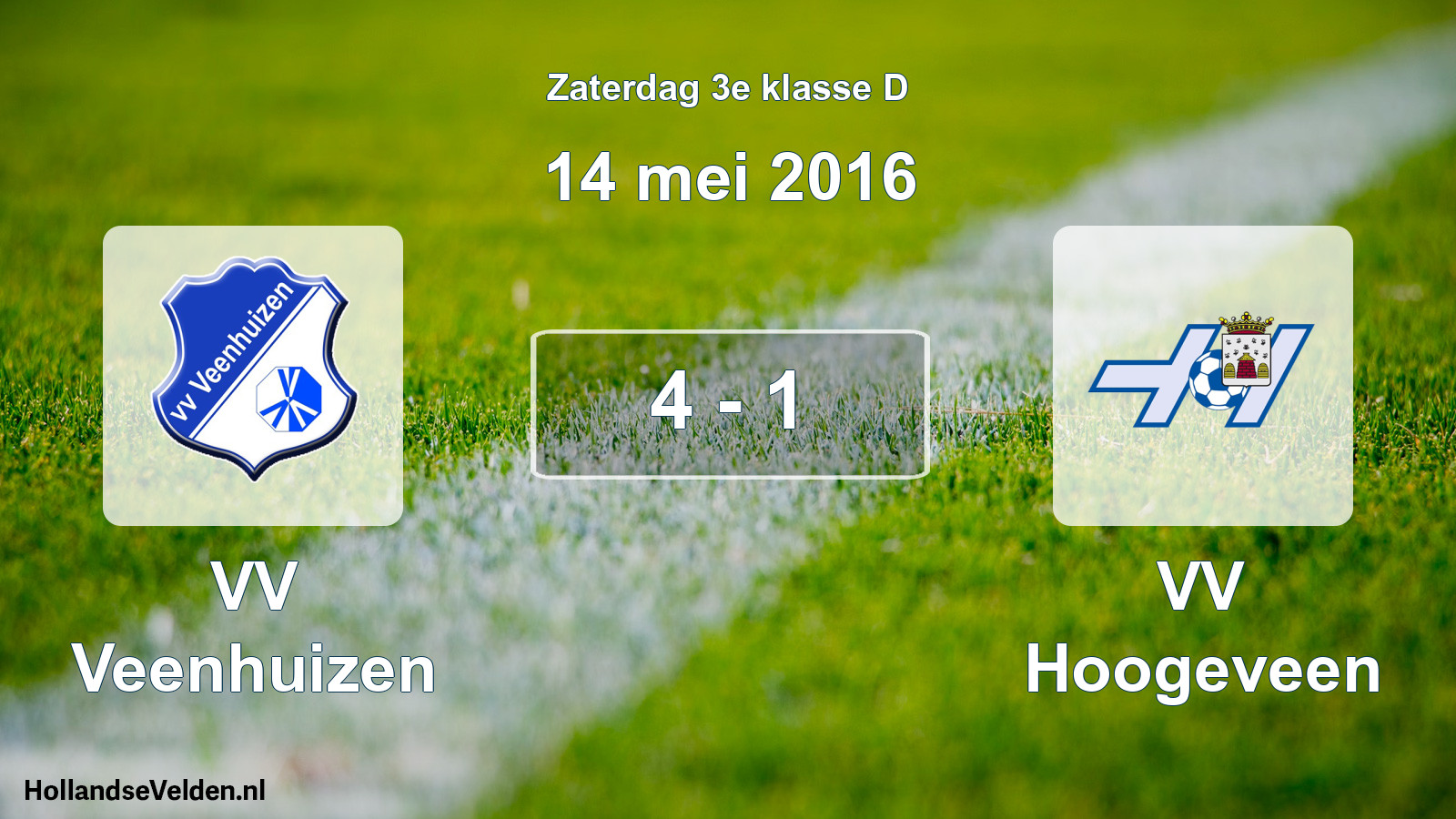 Total number of matches played: VV Veenhuizen - VV Hoogeveen 4 - 1 (14 May 2016)