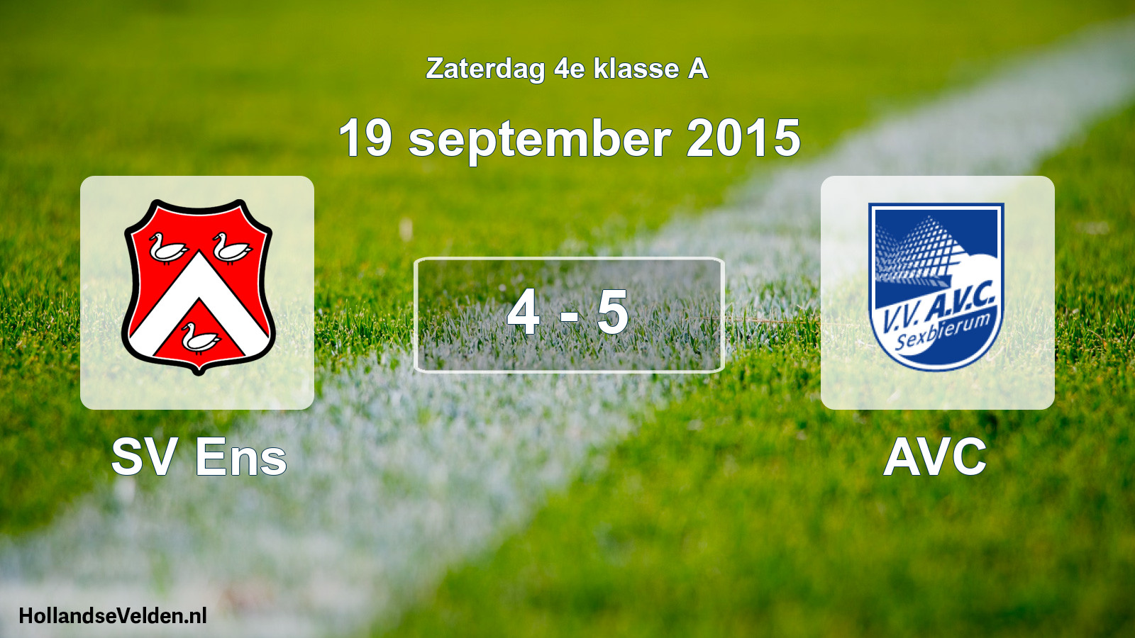 Total number of matches played: SV Ens - AVC 4 - 5 (19 September 2015)