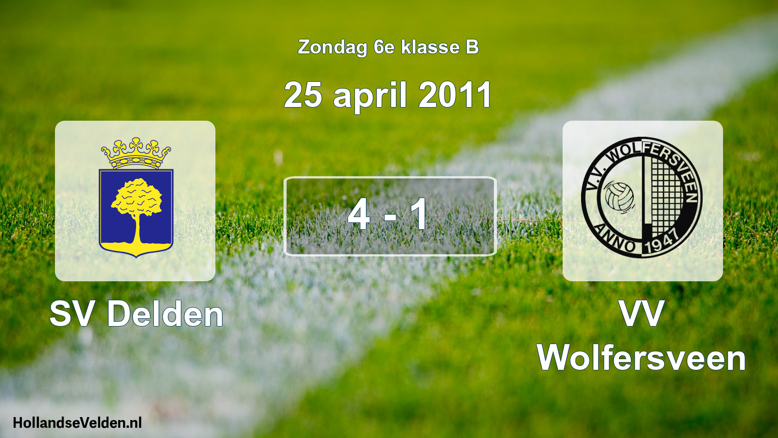 Total number of matches played: SV Delden - VV Wolfersveen 4 - 1 (25 April 2011)