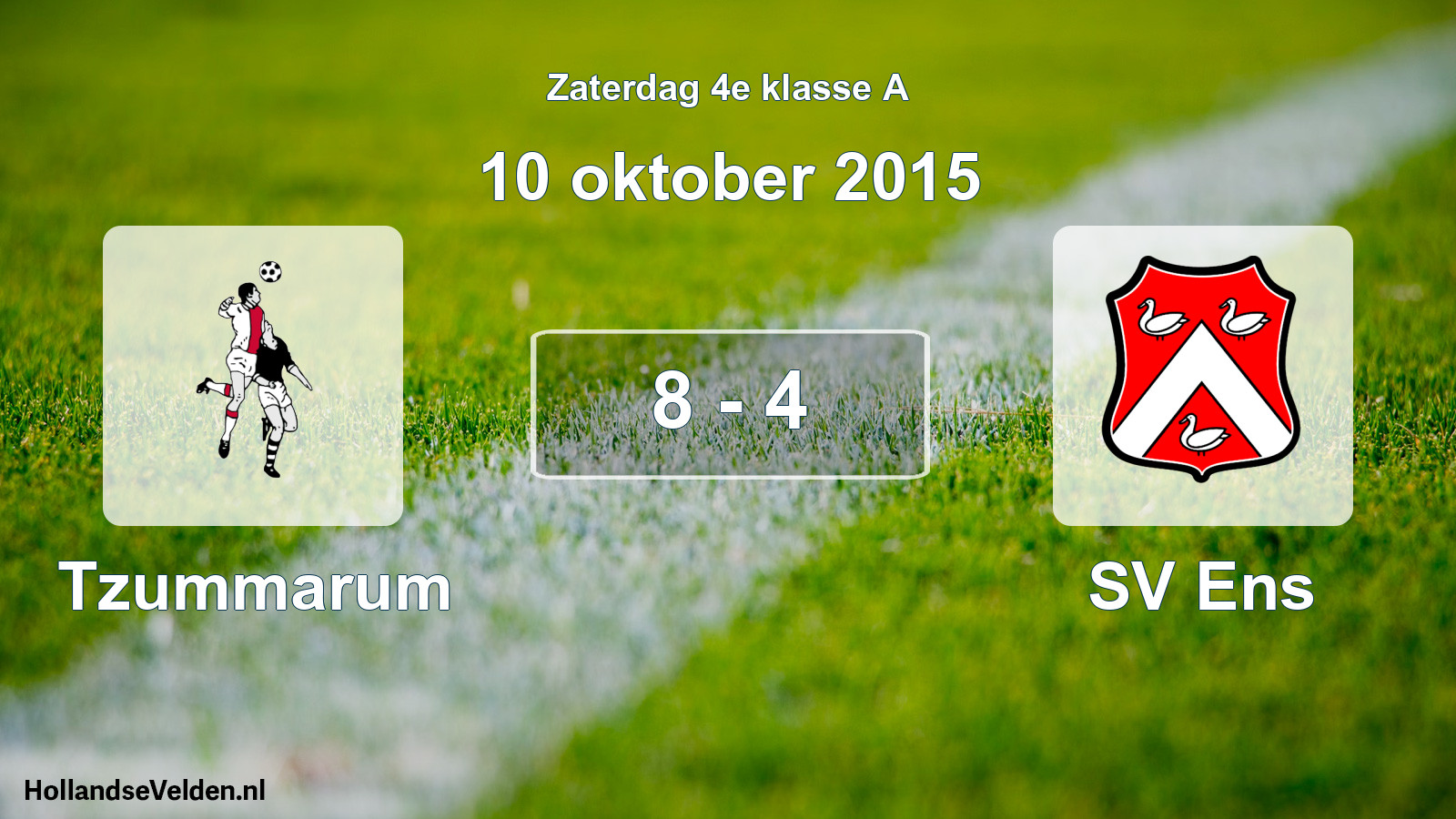 Total number of matches played: Tzummarum - SV Ens 8 - 4 (10 October 2015)