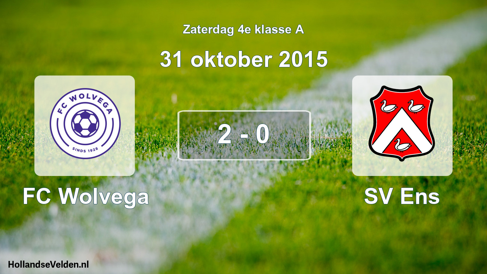 Total number of matches played: FC Wolvega - SV Ens 2 - 0 (31 October 2015)