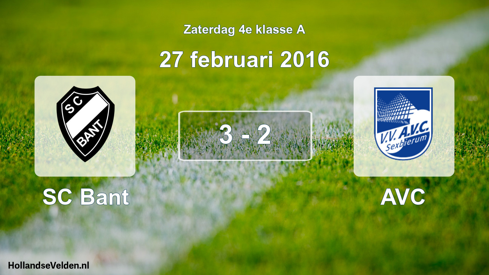 Total number of matches played: SC Bant - AVC 3 - 2 (27 February 2016)