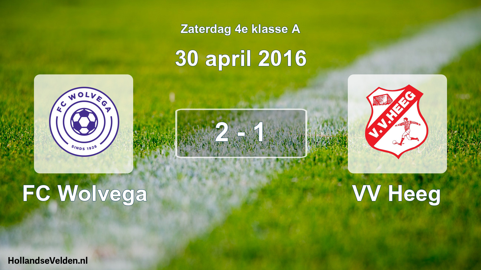 Total number of matches played: FC Wolvega - VV Heeg 2 - 1 (30 April 2016)