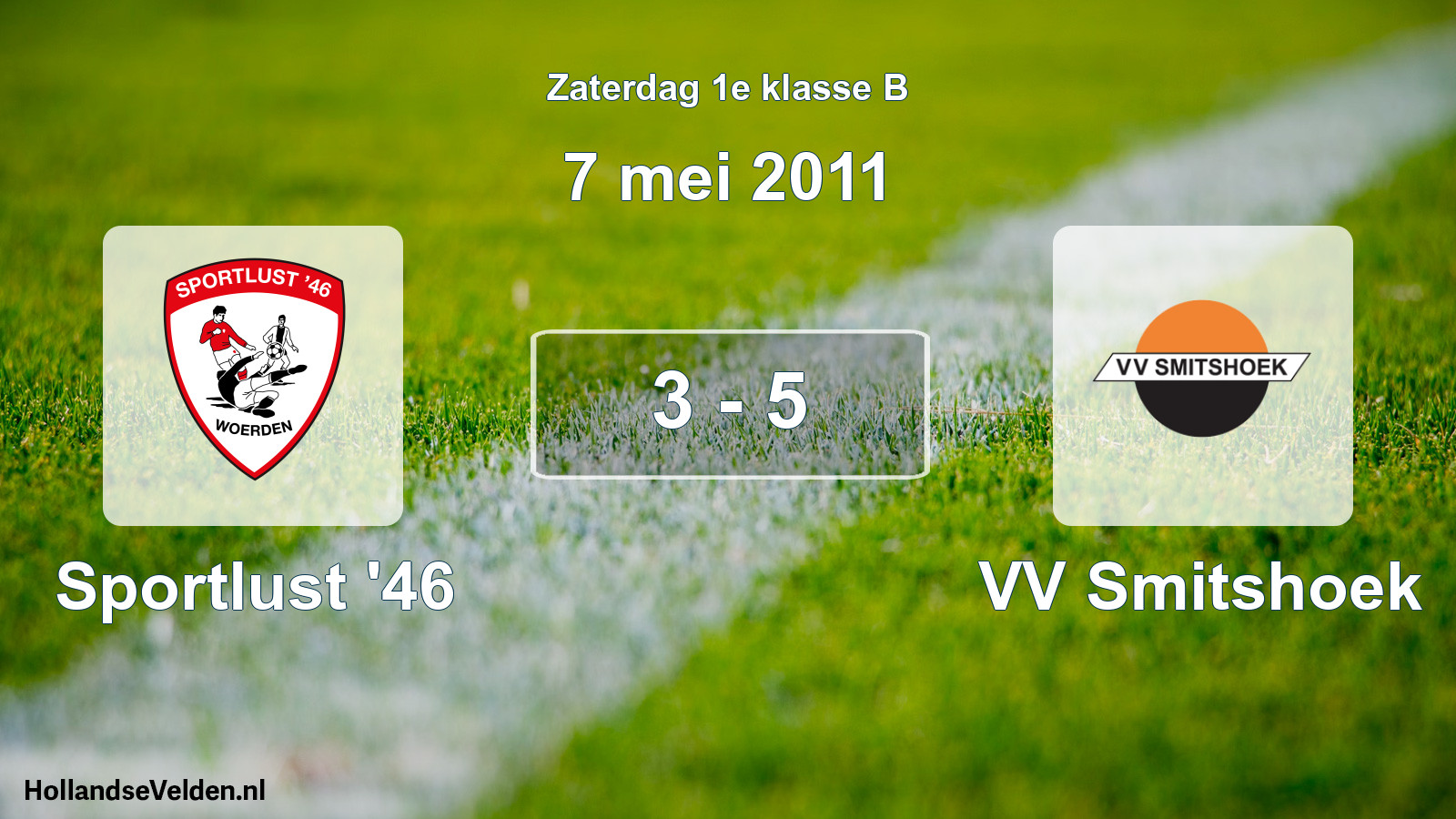 Total number of matches played: Sportlust '46 - VV Smitshoek 3 - 5 (7 May 2011)