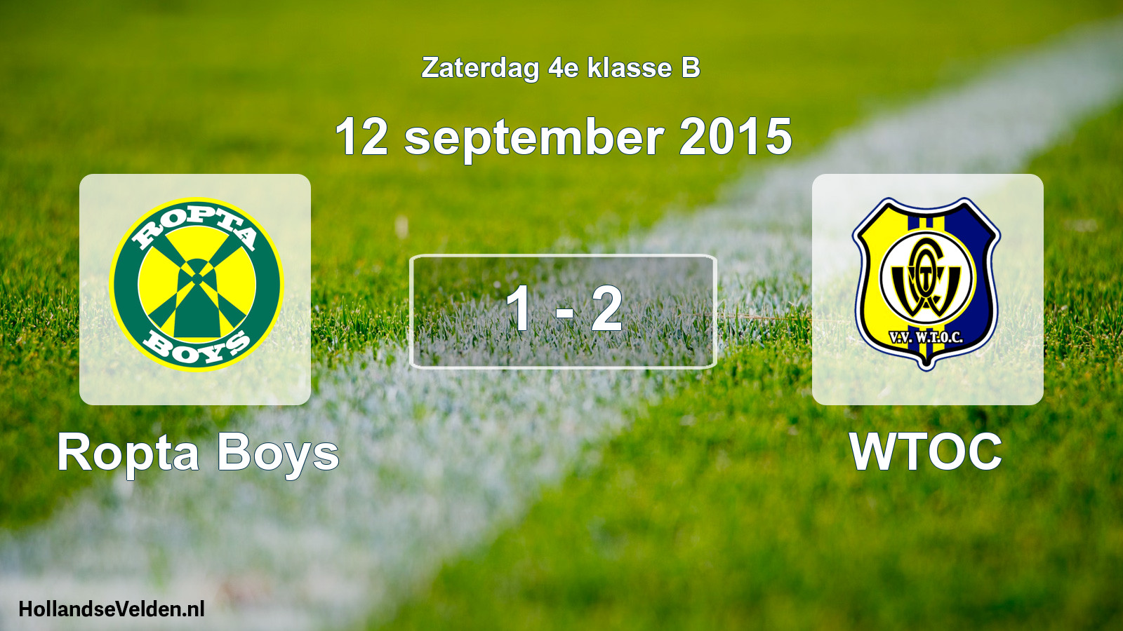 Total number of matches played: Ropta Boys - WTOC 1 - 2 (12 September 2015)