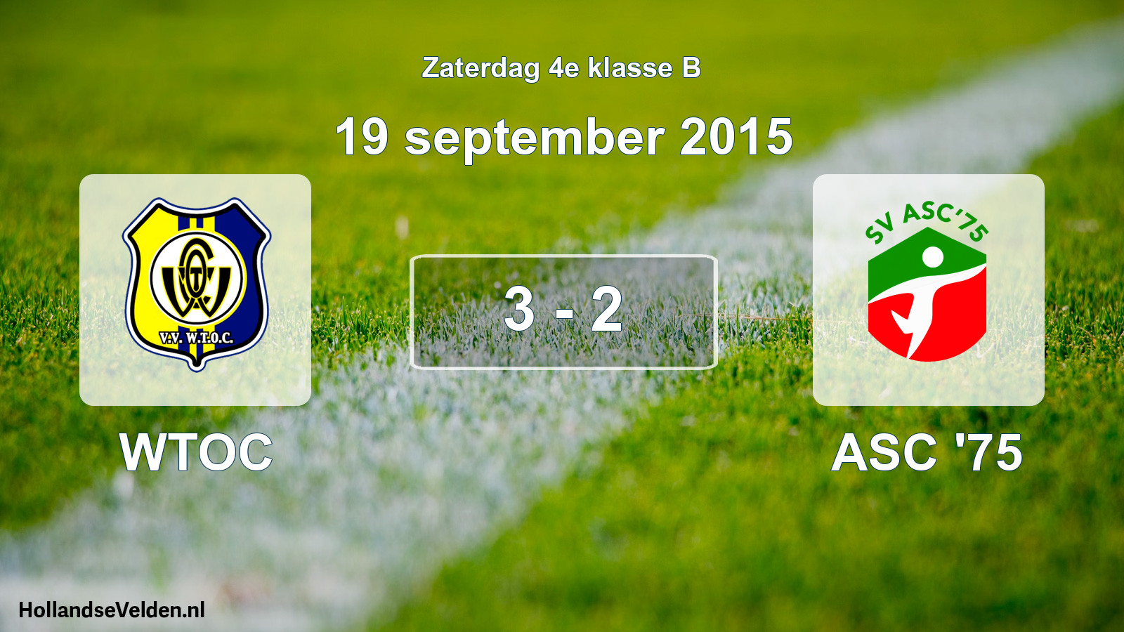 Total number of matches played: WTOC - ASC '75 3 - 2 (19 September 2015)
