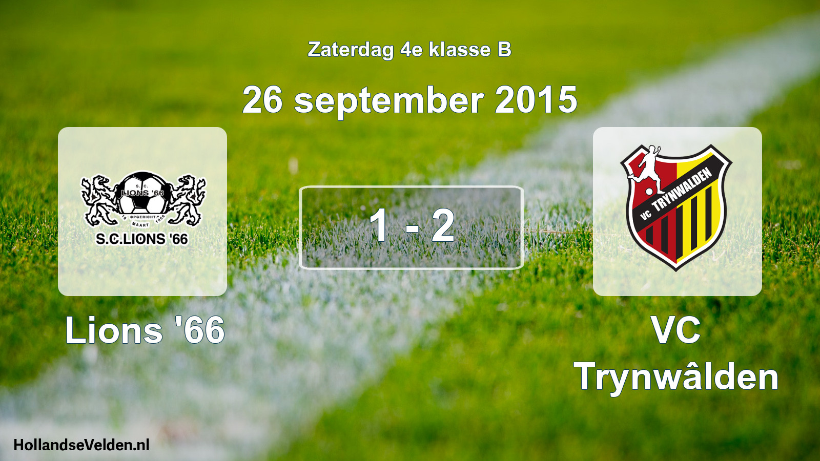 Total number of matches played: Lions '66 - VC Trynwâlden 1 - 2 (26 September 2015)