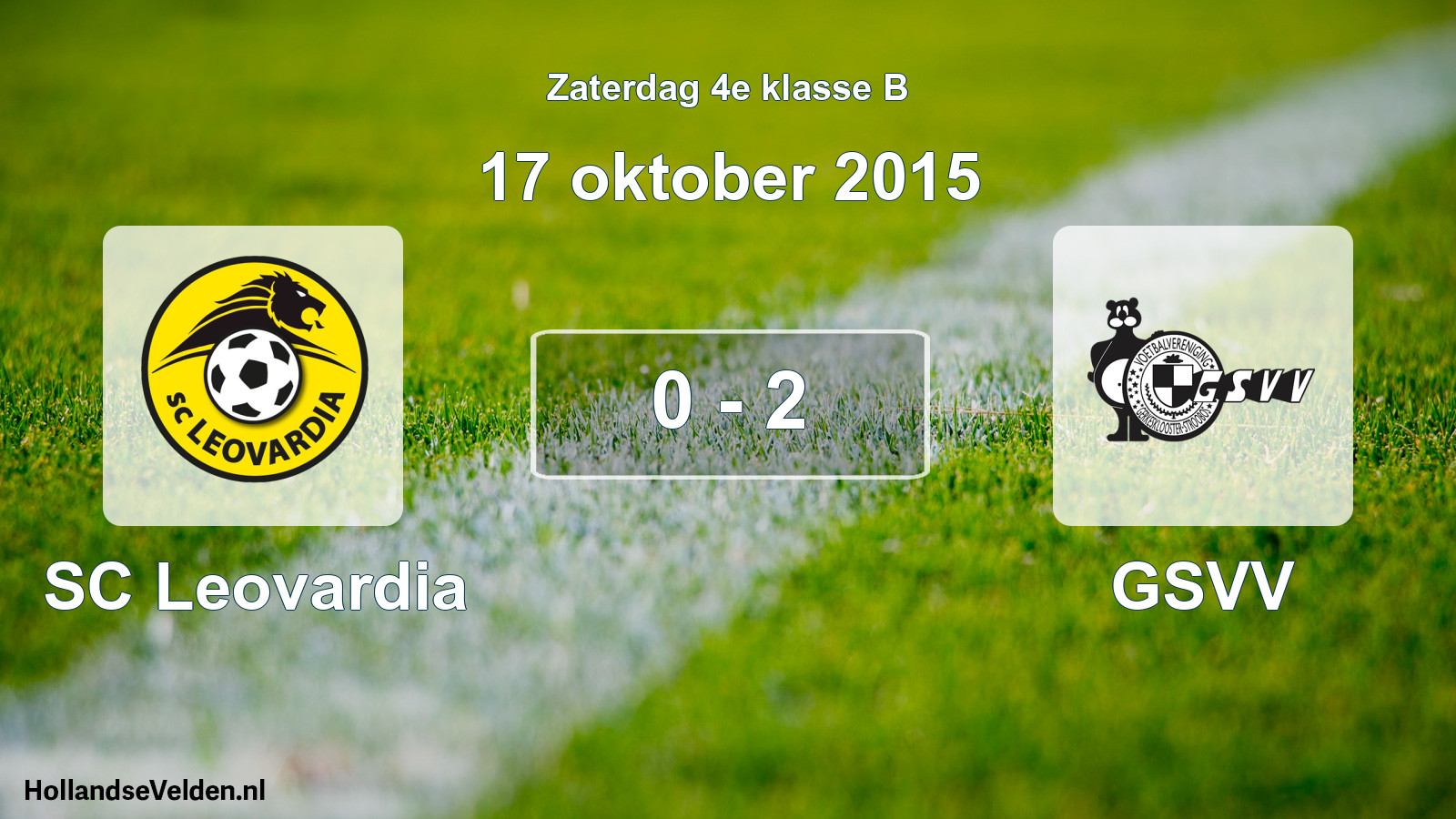 Total number of matches played: SC Leovardia - GSVV 0 - 2 (17 October 2015)