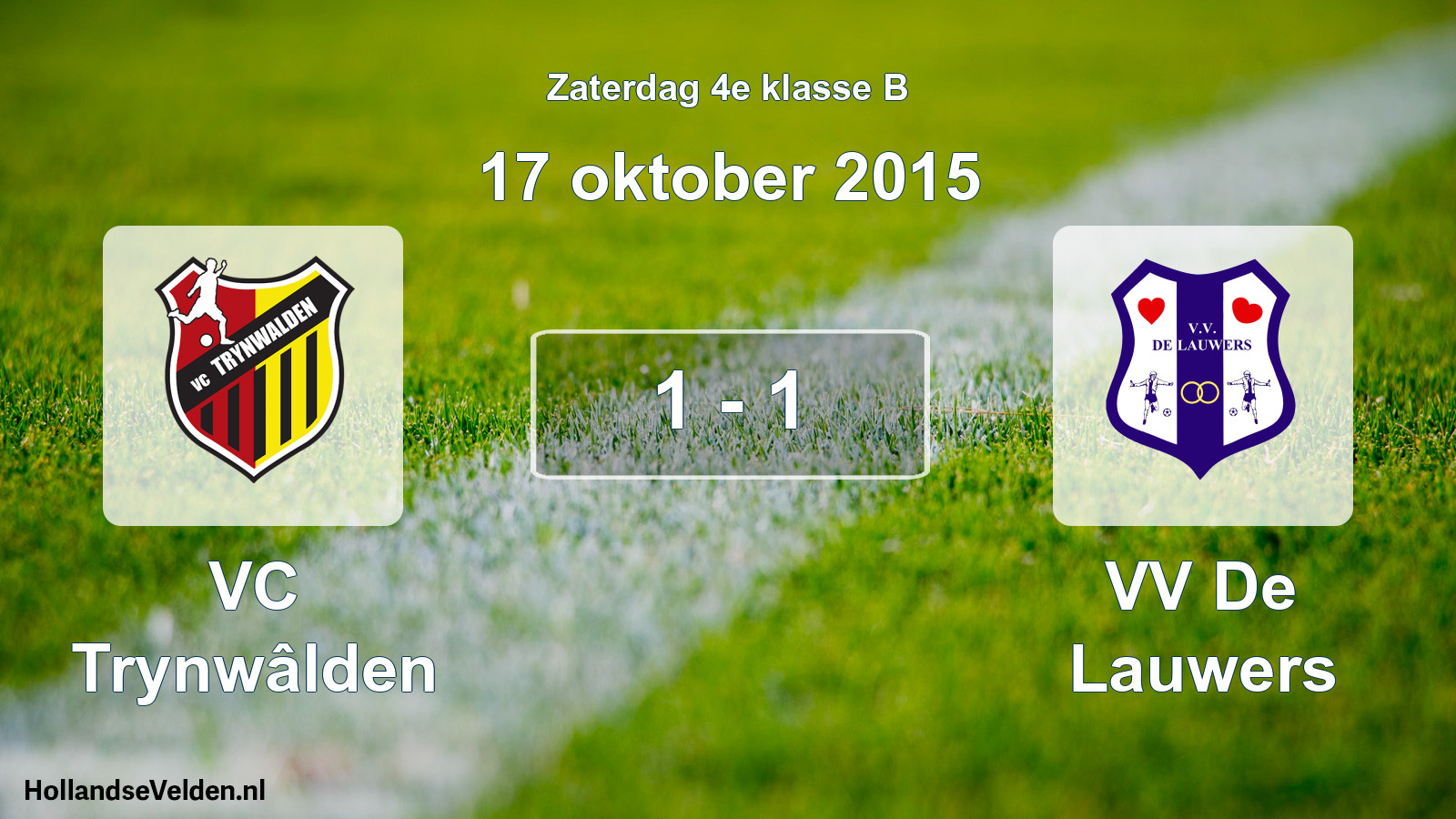 Total number of matches played: VC Trynwâlden - VV De Lauwers 1 - 1 (17 October 2015)