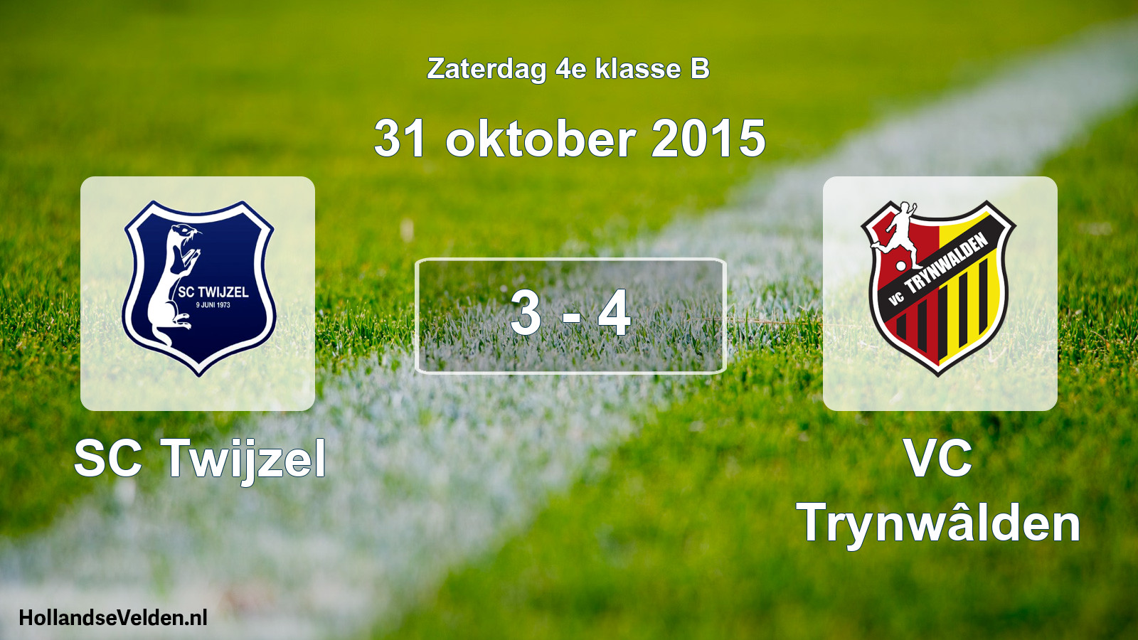 Total number of matches played: SC Twijzel - VC Trynwâlden 3 - 4 (31 October 2015)