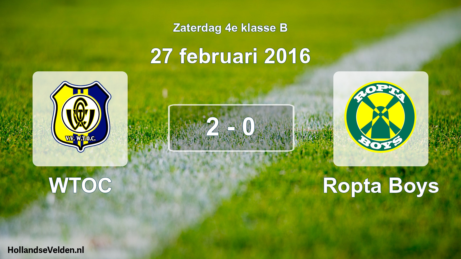 Total number of matches played: WTOC - Ropta Boys 2 - 0 (27 February 2016)