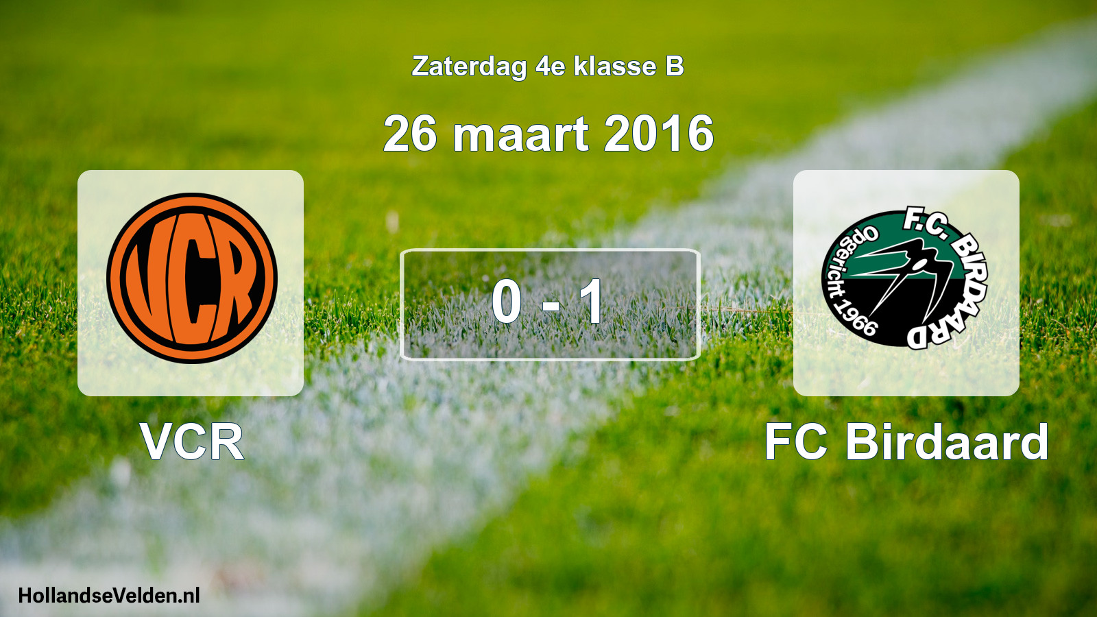 Total number of matches played: VCR - FC Birdaard 0 - 1 (26 March 2016)