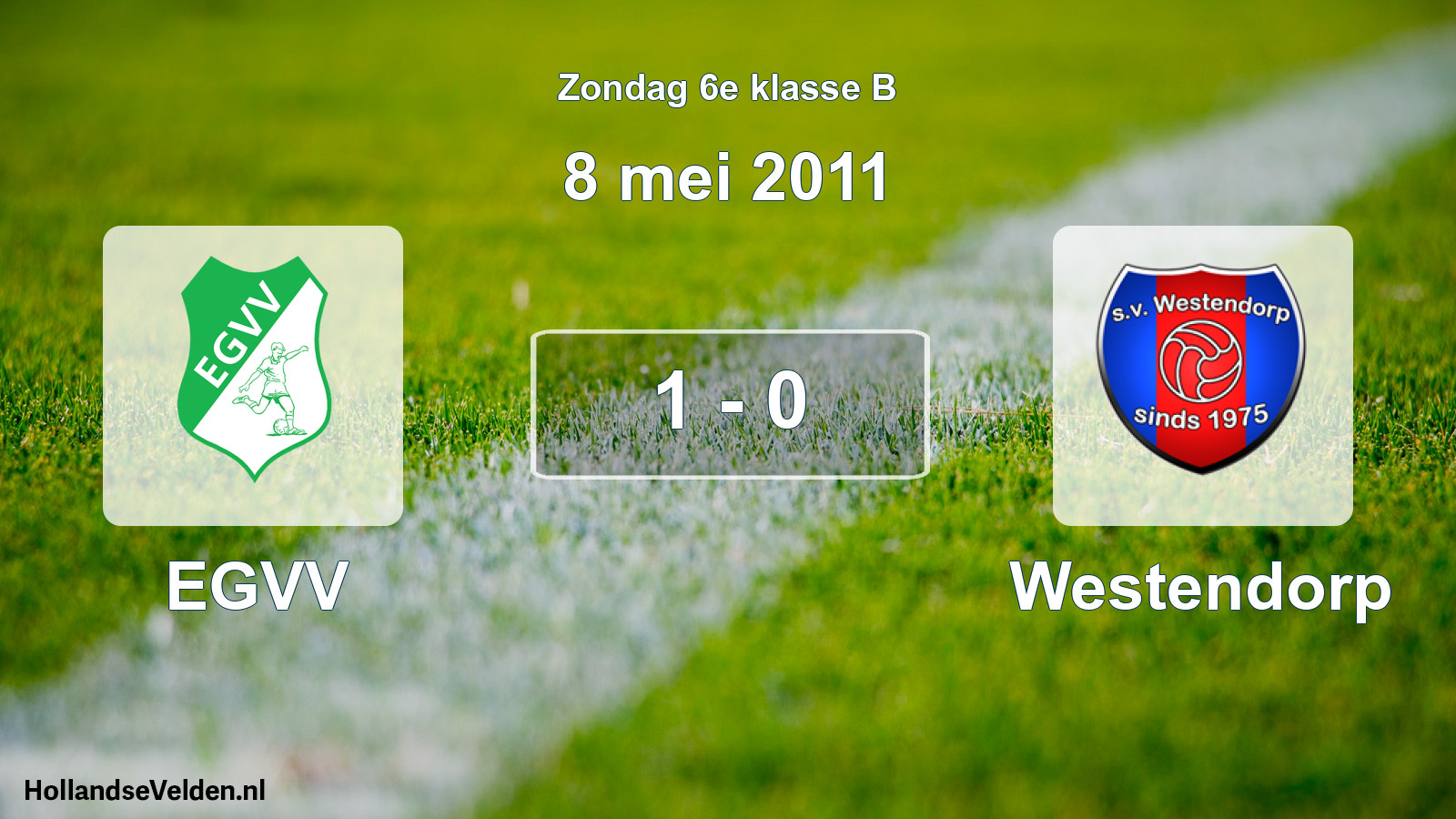 Total number of matches played: EGVV - Westendorp 1 - 0 (8 May 2011)