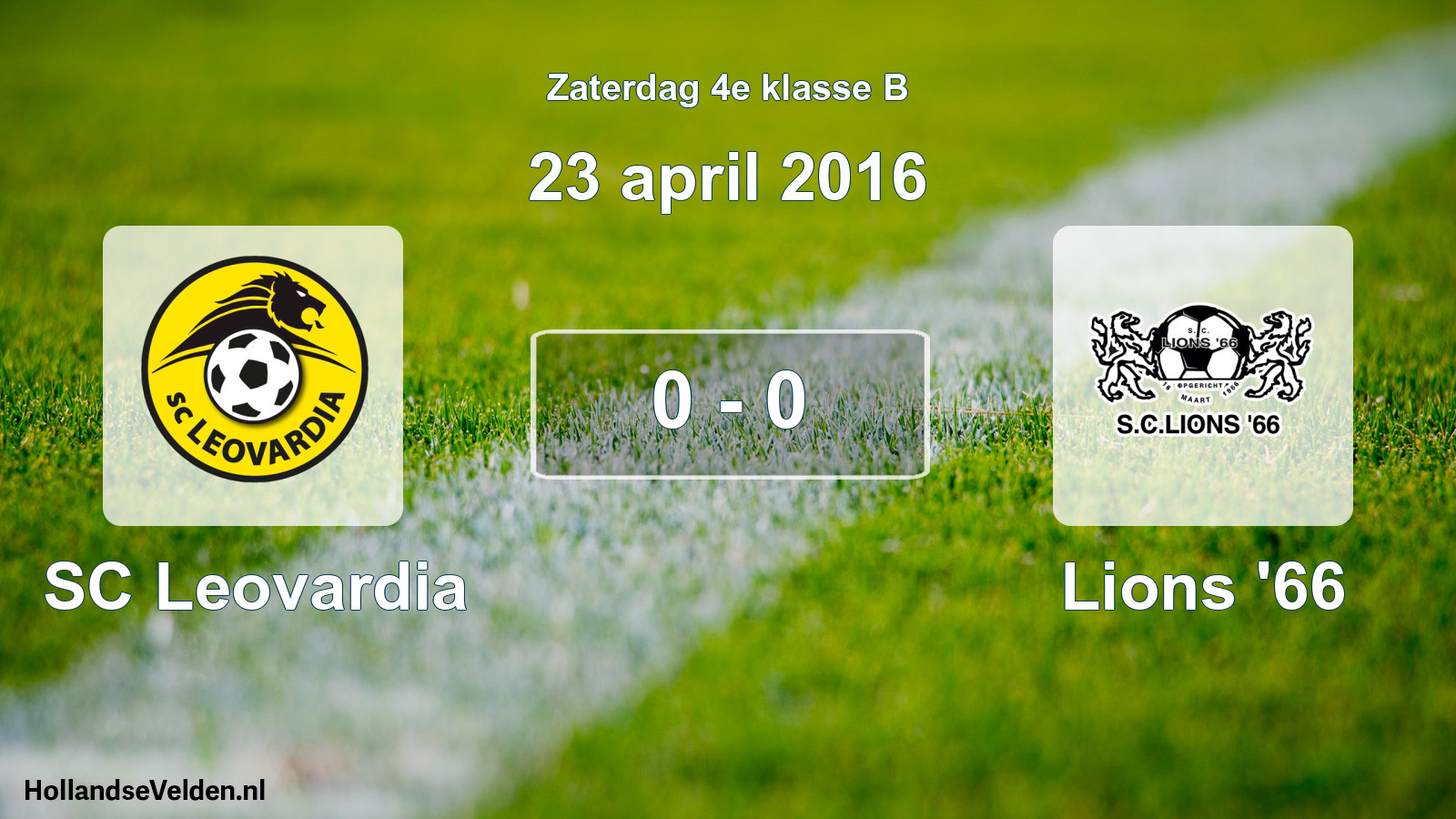 Total number of matches played: SC Leovardia - Lions '66 0 - 0 (23 April 2016)