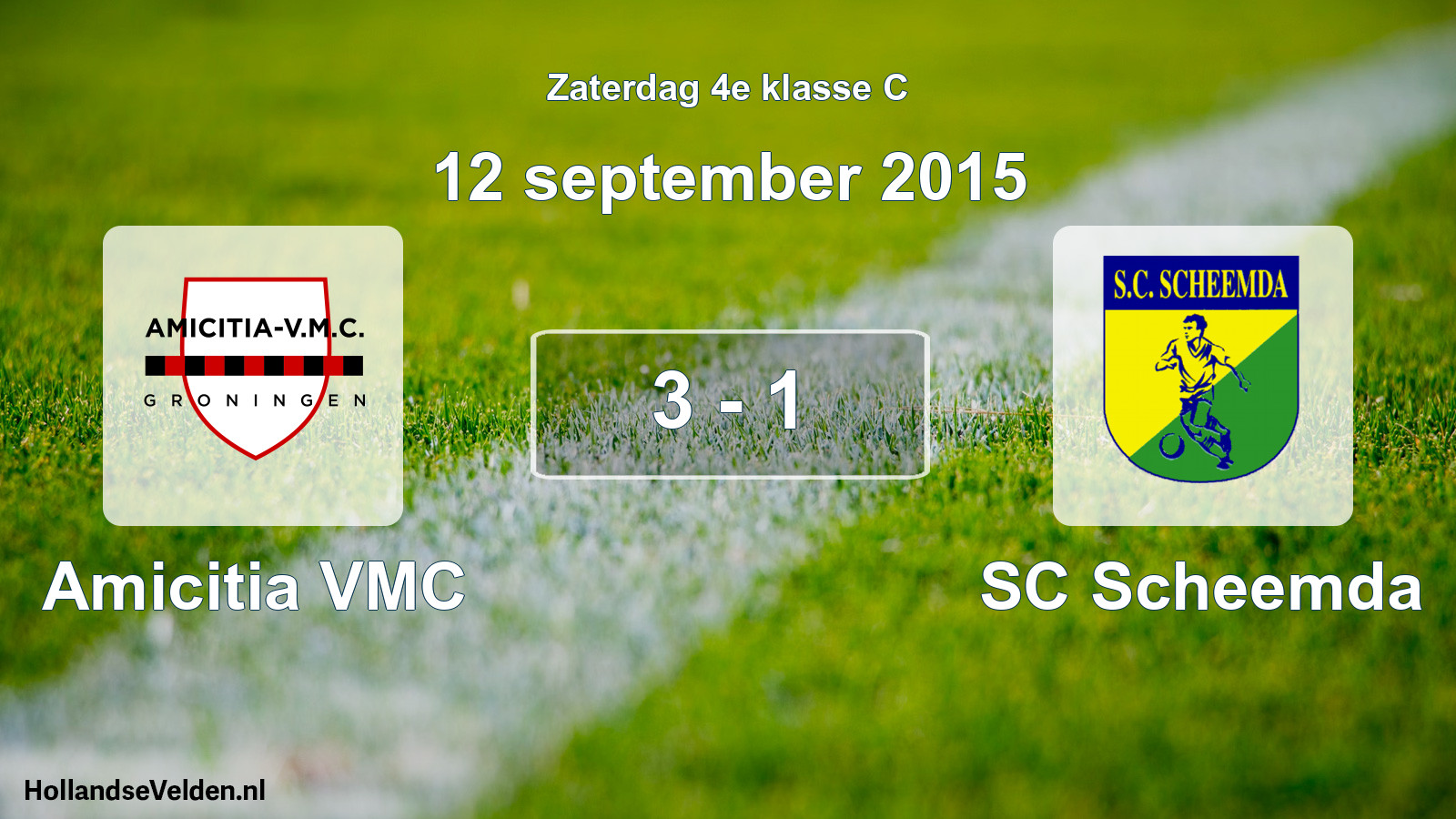Total number of matches played: Amicitia VMC - SC Scheemda 3 - 1 (12 September 2015)