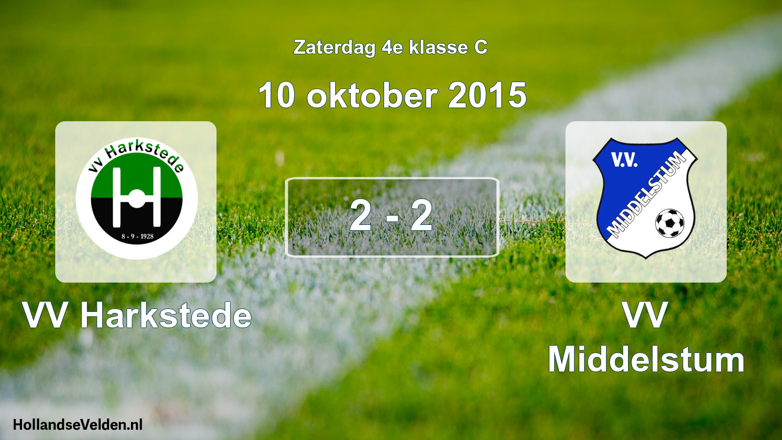 Total number of matches played: VV Harkstede - VV Middelstum 2 - 2 (10 October 2015)