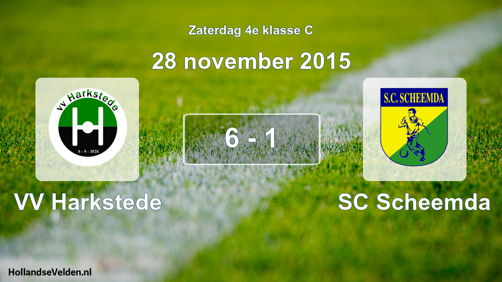 Total number of matches played: VV Harkstede - SC Scheemda 6 - 1 (28 November 2015)