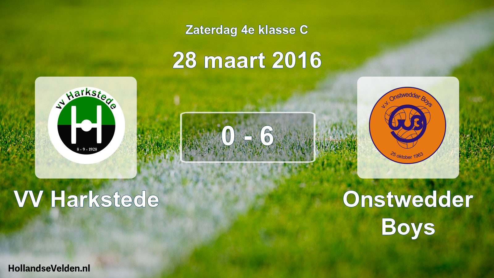 Total number of matches played: VV Harkstede - Onstwedder Boys 0 - 6 (28 March 2016)